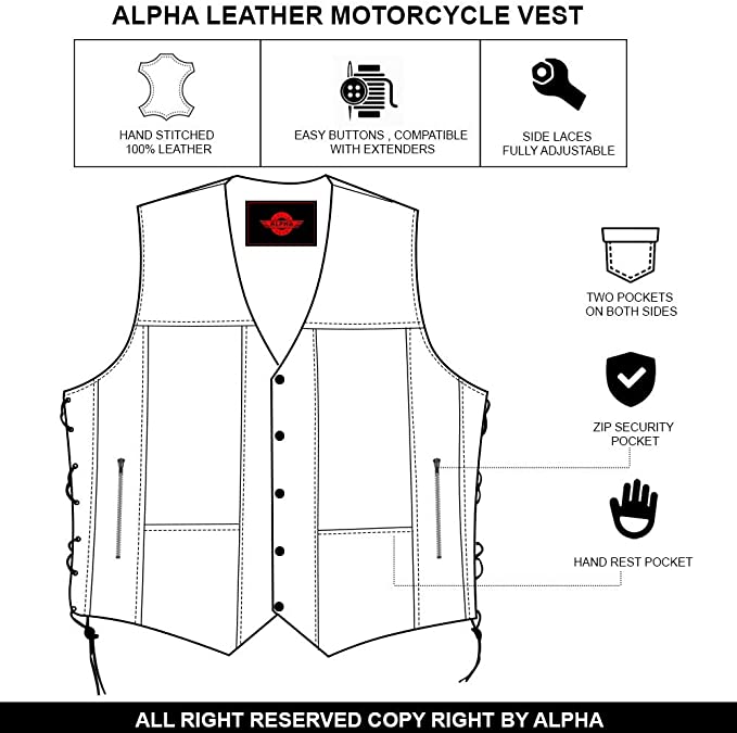 Leather Vest - Men